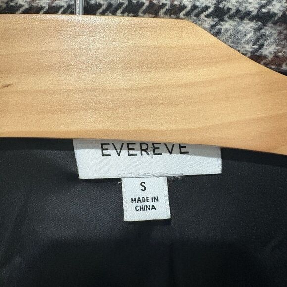 Evereve | Blazer Houndstooth Elbow Patches Neutral Button Long Sleeve Small - Picture 5 of 10